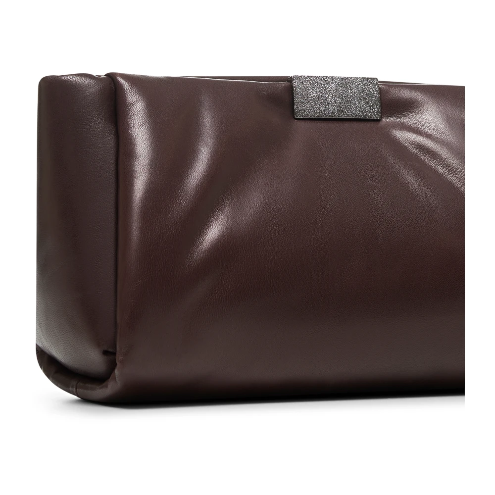 BRUNELLO CUCINELLI Bruine Leren Tas met Schitterend Detail Brown Dames