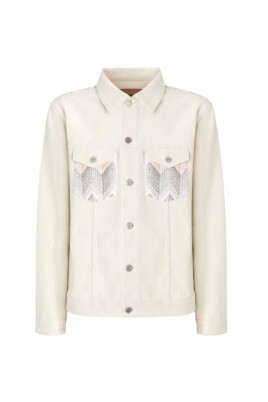 chevron-knit-denim-jacket