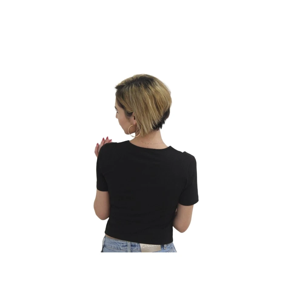 Gaëlle Paris Korte Mouw T-shirt Black Dames