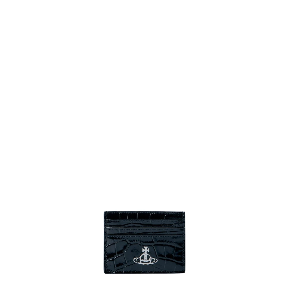 Vivienne Westwood Women's Black Embossed Leather Card Holder