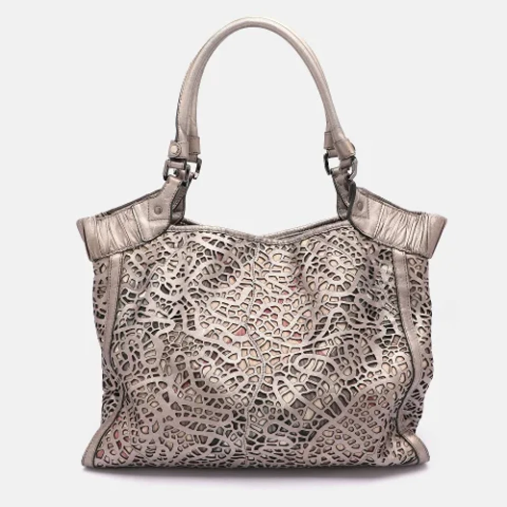 Burberry Vintage Pre-owned Leather totes Gray Dames