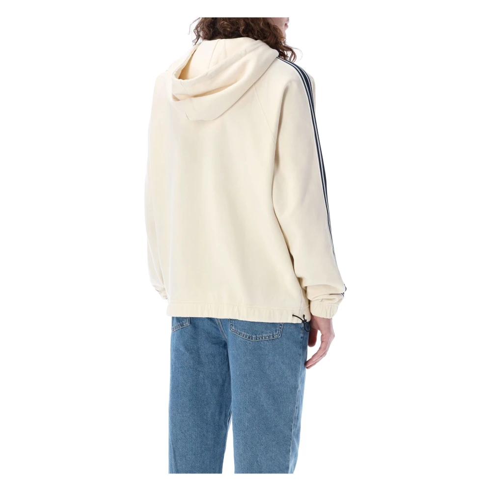 Wales Bonner Ivoor Gebreide Kleding met Fleece Jersey Pace Hoodie Beige Heren