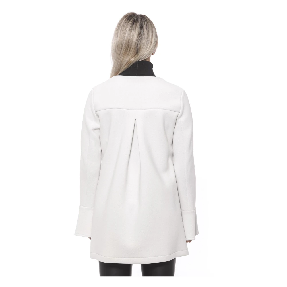 19v69 Italia Witte Neopreen Jas & Mantel White Dames