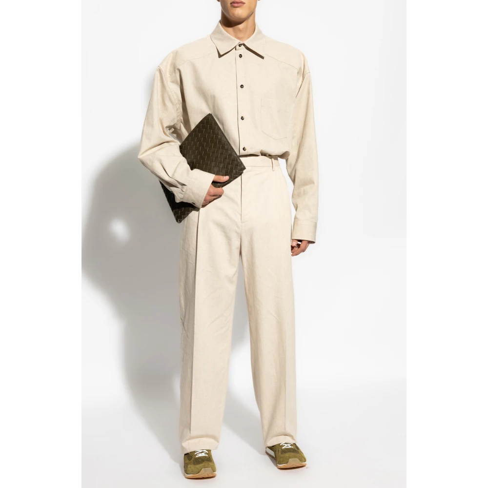 Bottega Veneta Geplooide broek Beige Heren