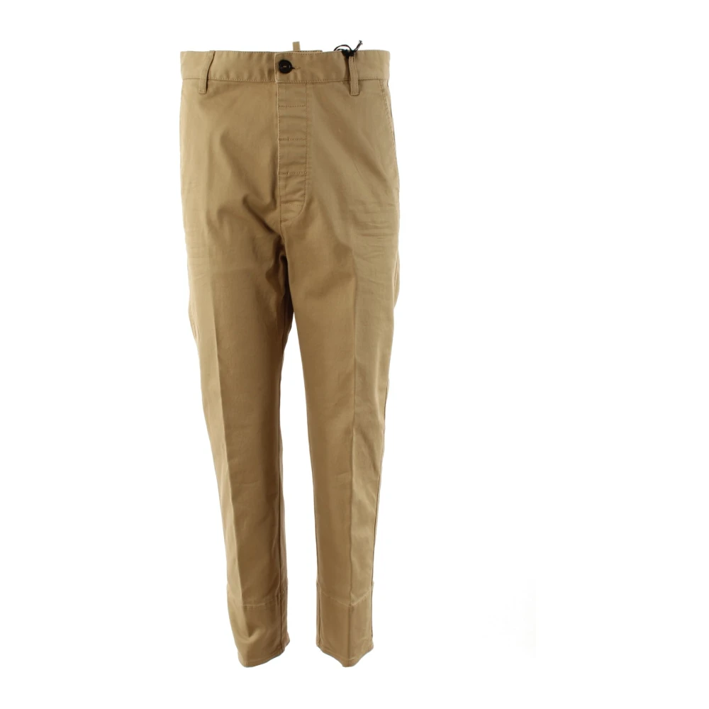 Dsquared2 Men's Beige Brad Fit Chinos - Chinos - S - Trousers