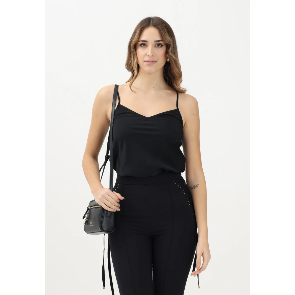 Armani Exchange Minimalistische Zwarte Top Elegante Casual Stijl Black Dames