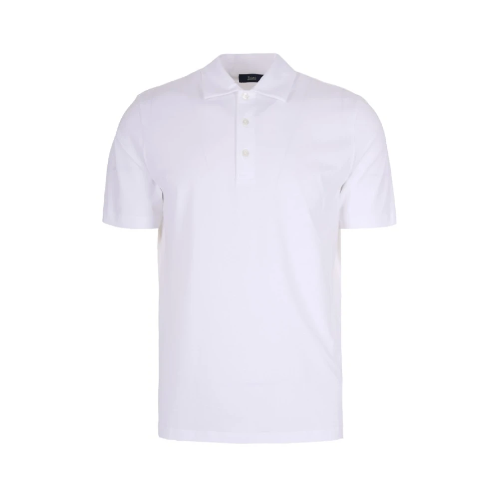 Herno Mannelijk Wit Tops Heren, L, Jpl 00142U Stretch Jersey Polo Shirt