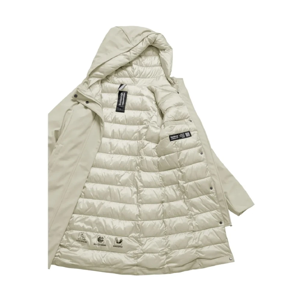 BomBoogie Grijze Gewatteerde Parka Jas Aw24 Gray Dames
