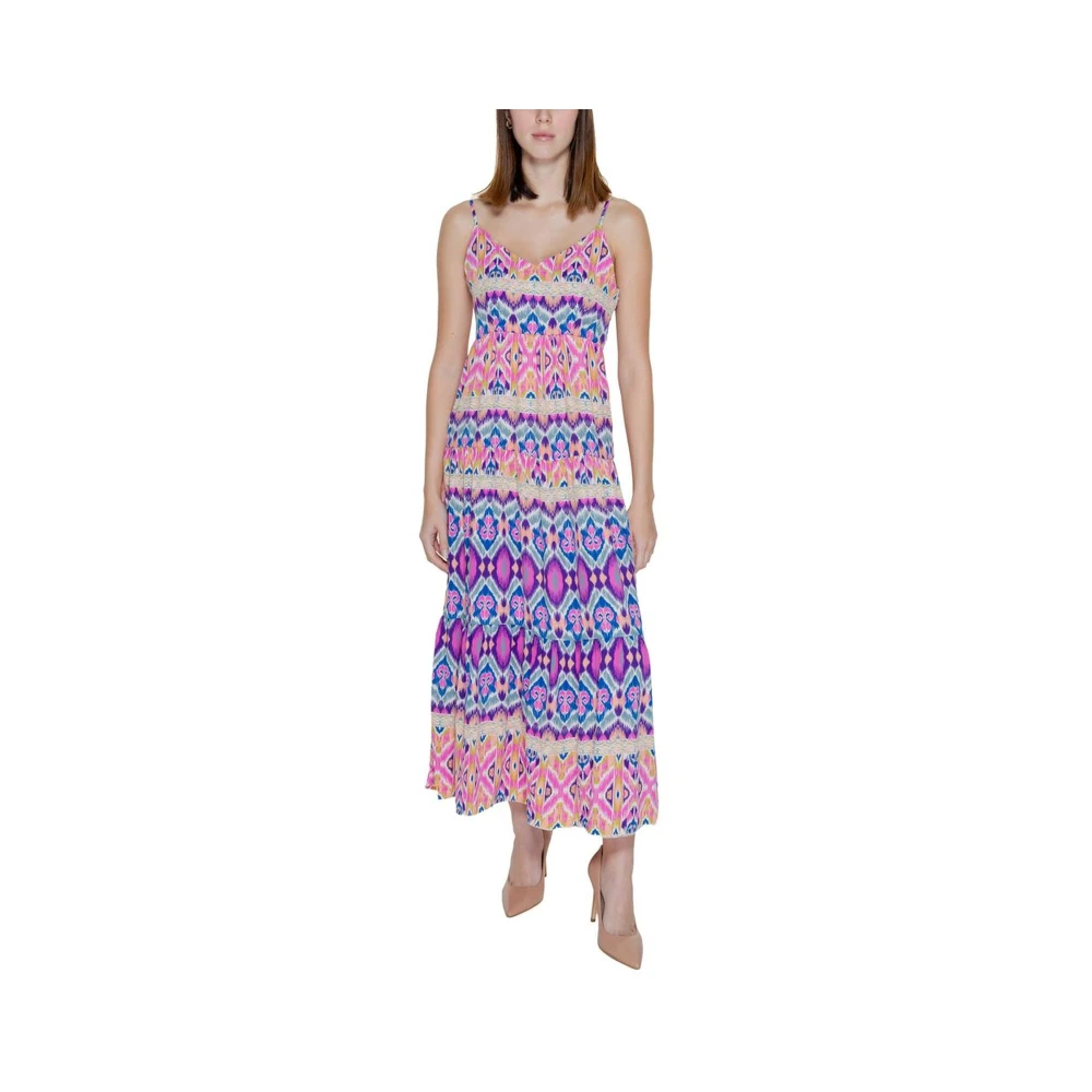 Only Multicolor Lange Jurk Lente Zomer Collectie Multicolor Dames