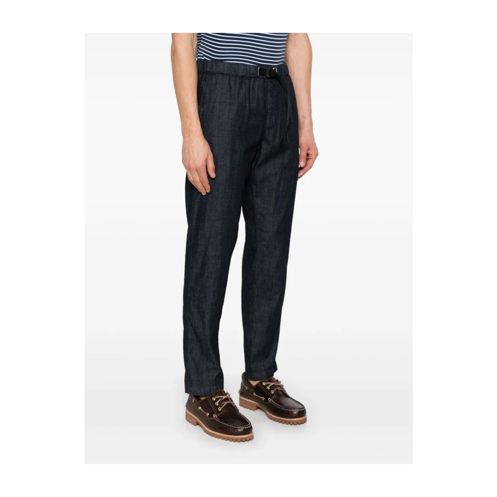White Sand Blauwe elastische taille broek Blue Heren