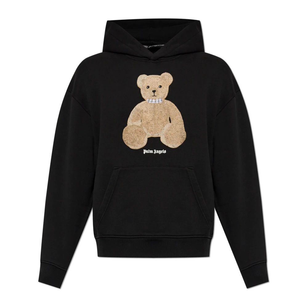 Palm Angels Men's Black Hoodies, M, Hooded Sweatshirt