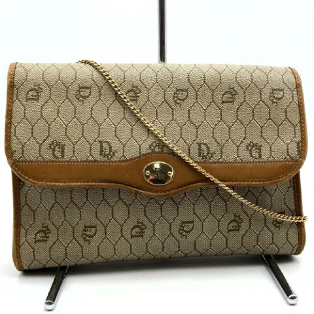 Dior Vintage Pre-owned Canvas dior-bags Beige Dames