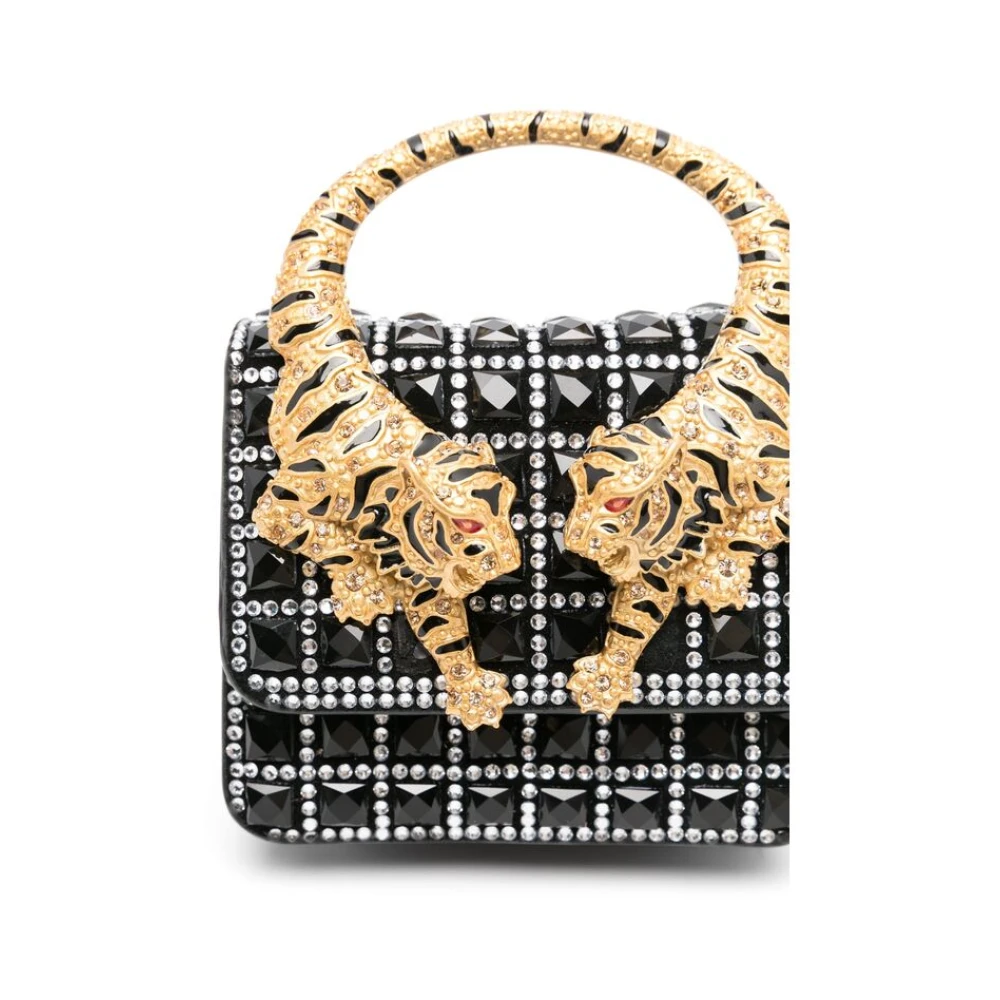 Roberto Cavalli Zwarte Kristallen Schoudertas Black Dames