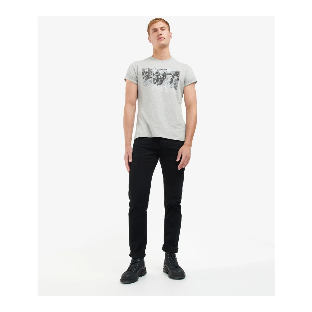 Barbour Grafische Print T-Shirt Gray Heren