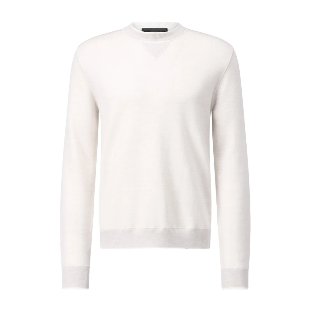 IRIS von ARNIM Klassieke Wol Crewneck Sweater White Heren