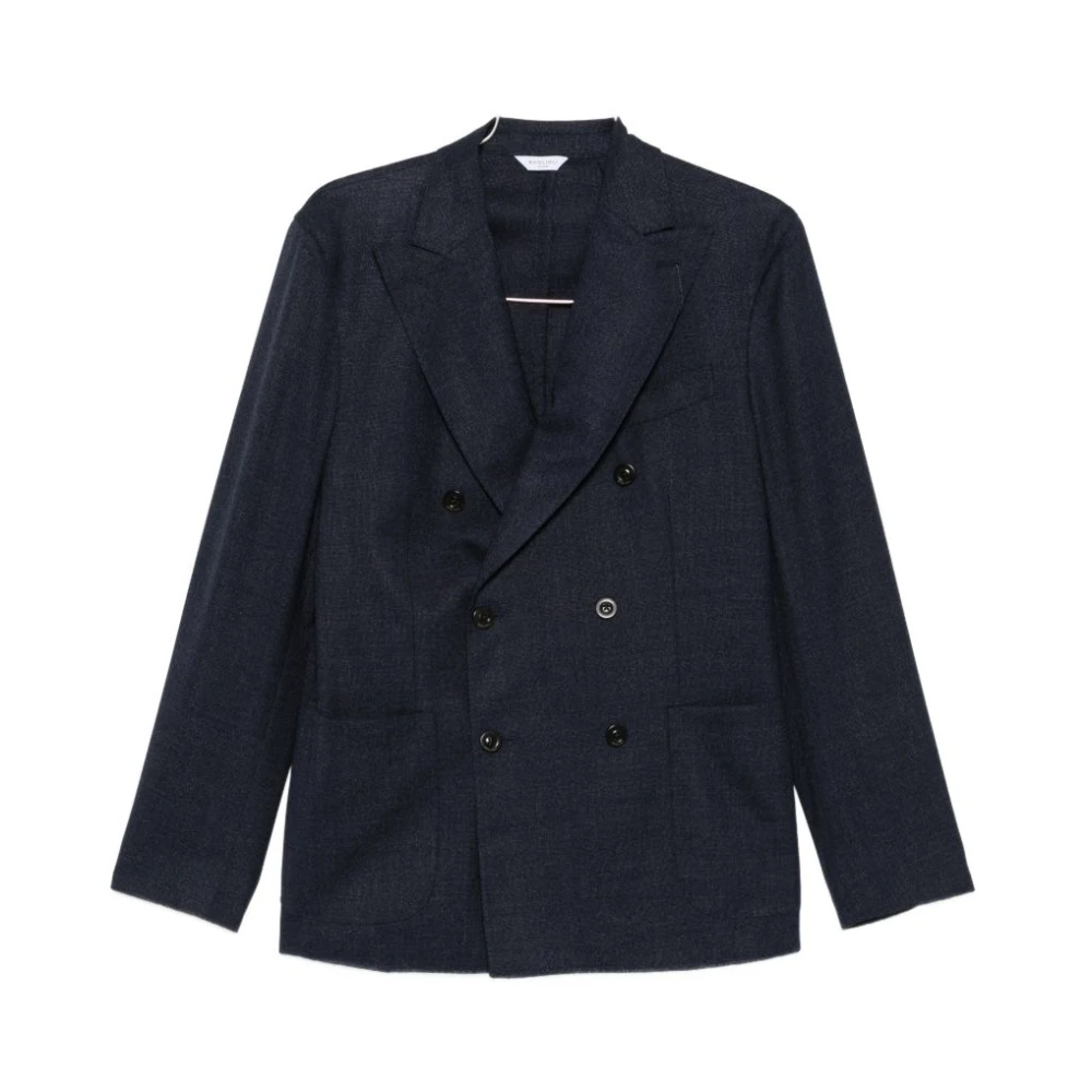 Boglioli Men's Blue Blazers, S, Double-Breasted Blazer