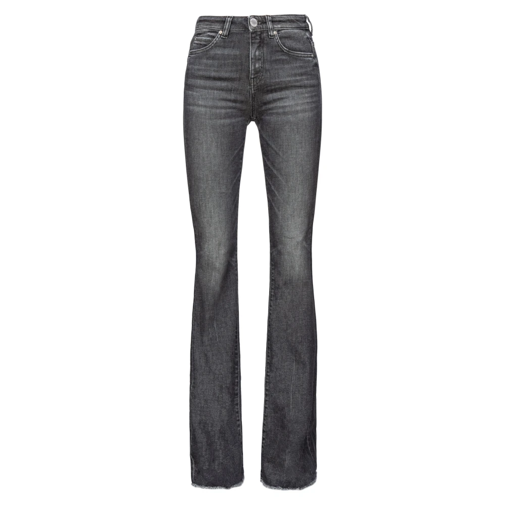 pinko Flare-fit denim jeans vintage grijs Gray Dames