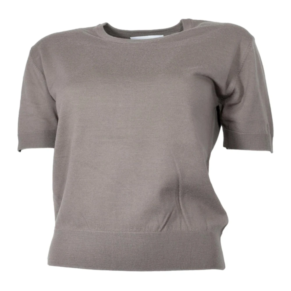 Kaos Open Gebreide Trui met Bijpassend T-shirt Gray Dames