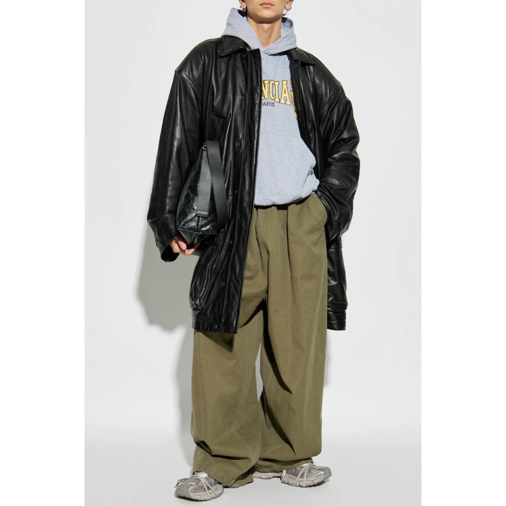 Balenciaga Loszittende katoenen broek Green Heren