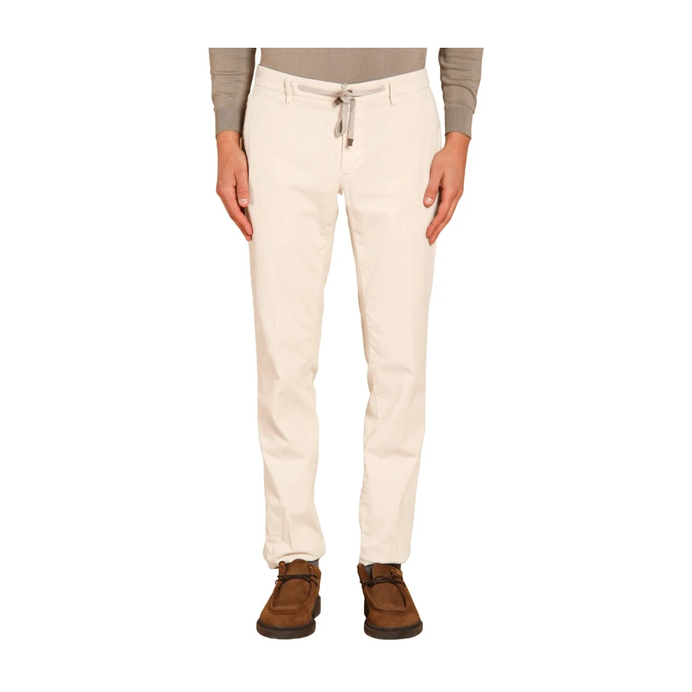 Mason's Vit Velvet Chino Jogger Byxor White, Herr