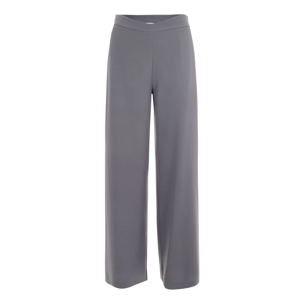 Patrizia Pepe Women's Gray Wide Trousers - Wide Trousers - Xl- Trousers