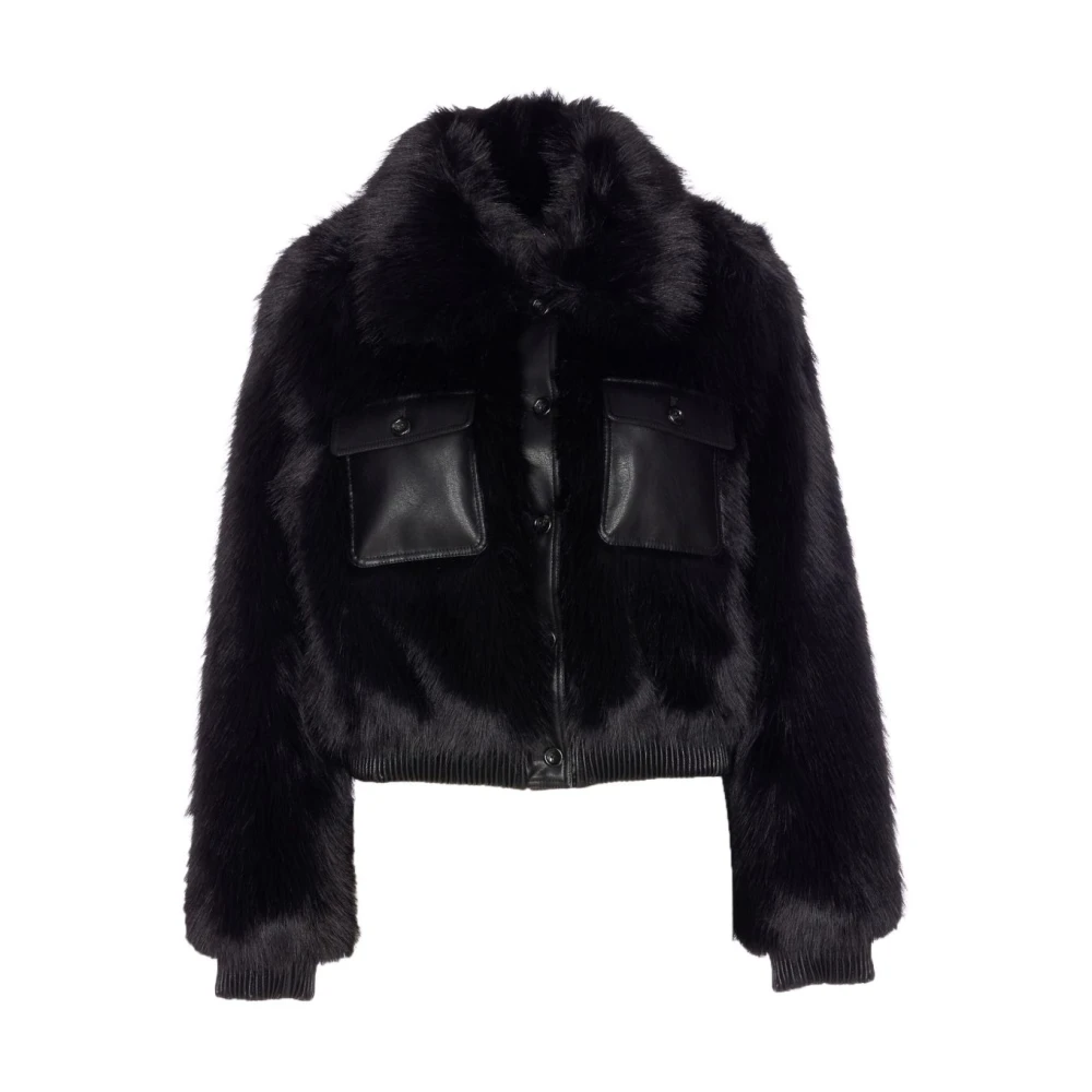 Liu Jo Women's Black Chic Outerwear Jacket Aw25