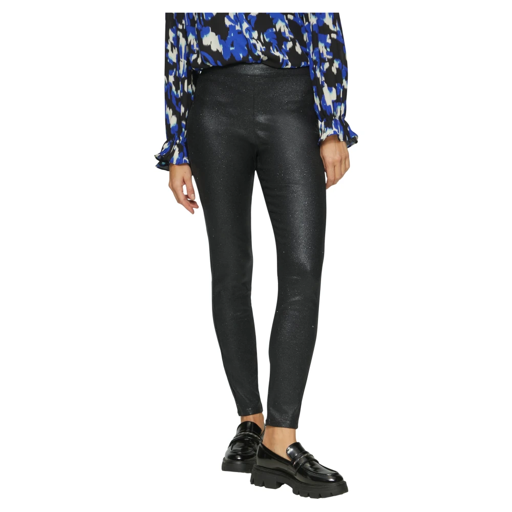 s.Oliver Glanzende Leggings met Verborgen Rits Black Dames