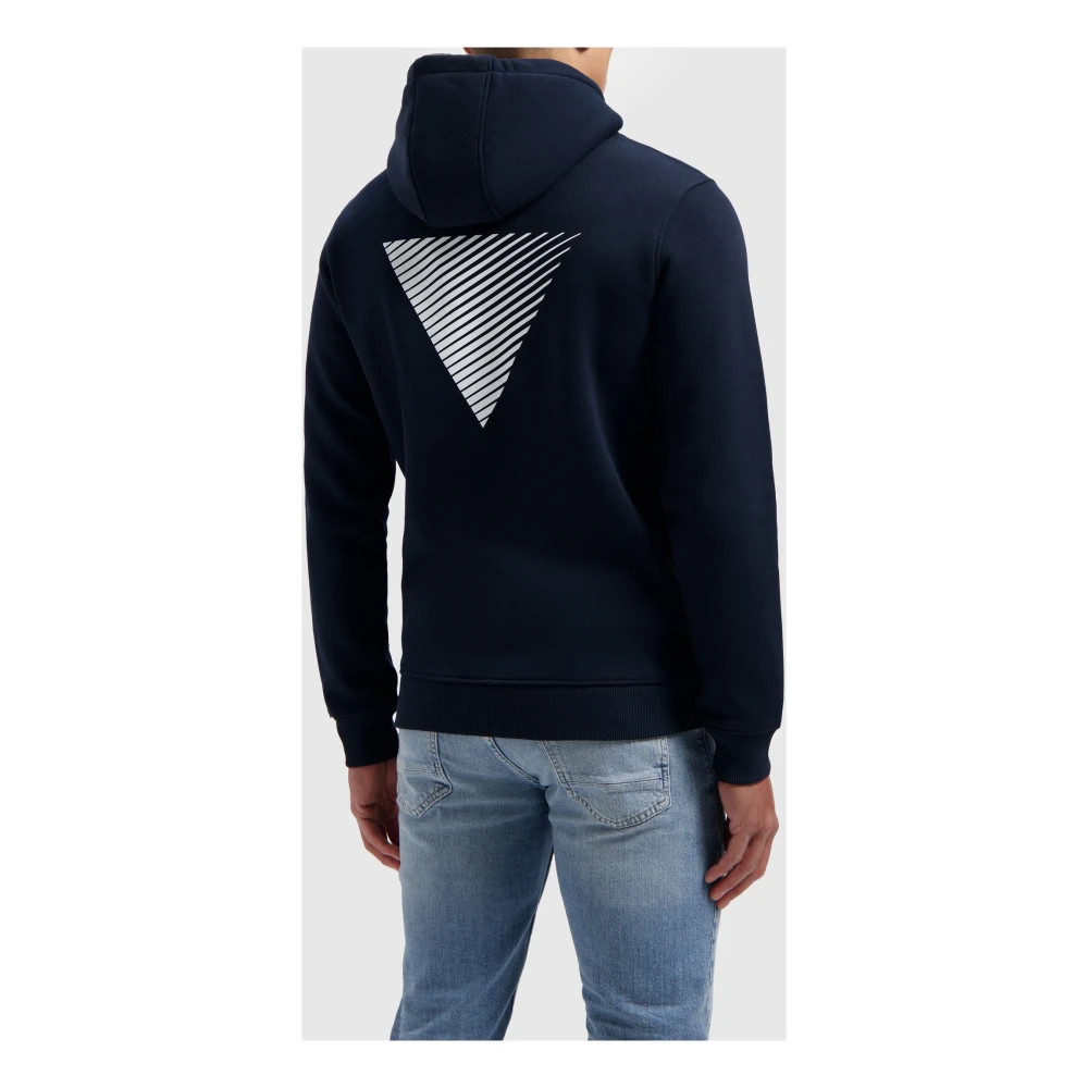 Pure Path Essential Logo Hoodie Blue Heren