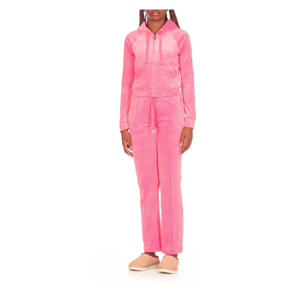 Juicy Couture Roze Hoodie met Strass Logo Pink Dames