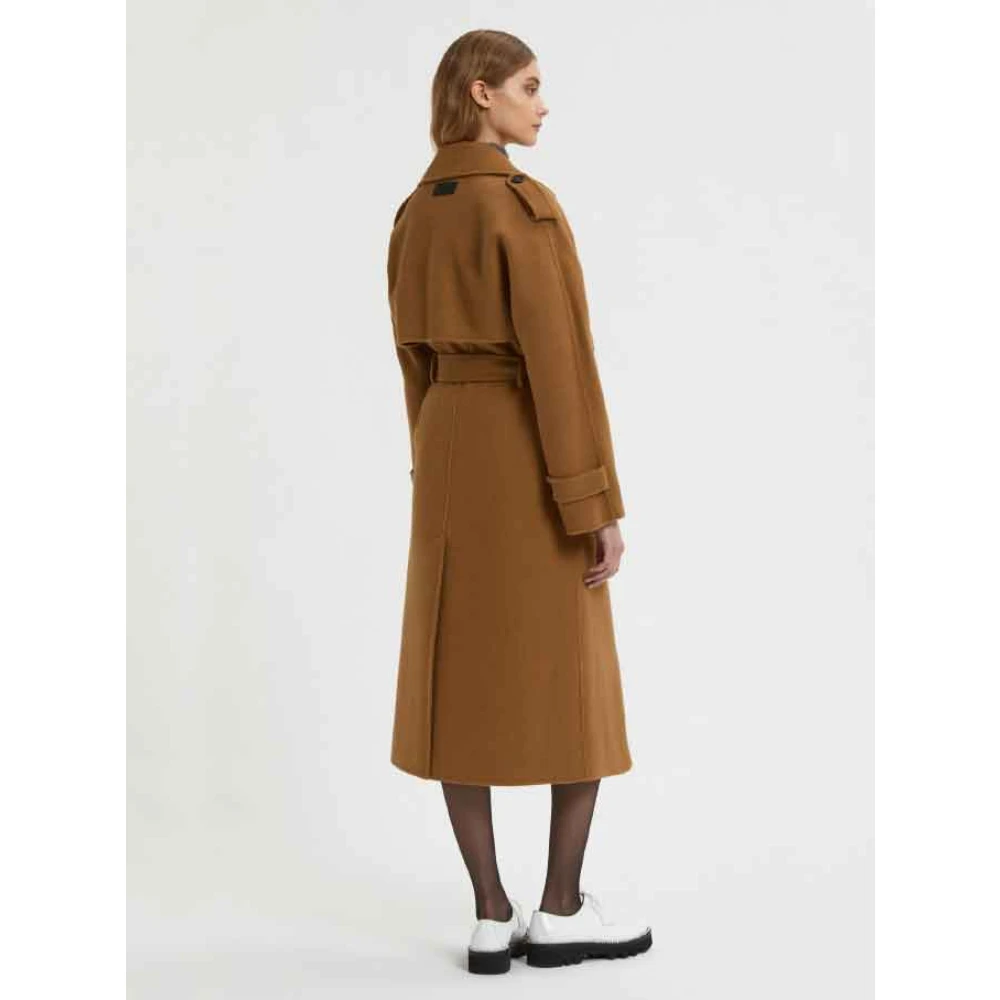 Ermanno Scervino Getailleerde trenchcoat in hazelnoot Brown Dames