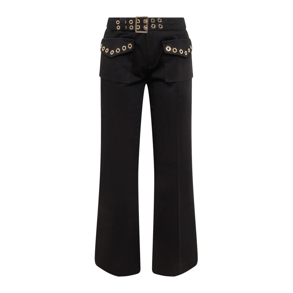 Seafarer Wijde Pijpen Broek met Gouden Details Black Dames
