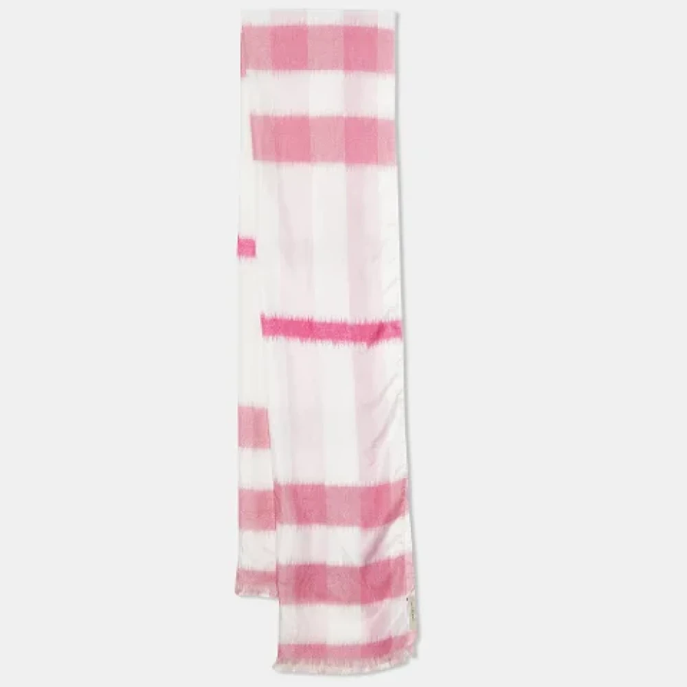Burberry Vintage Pre-owned Silk scarves Pink Dames