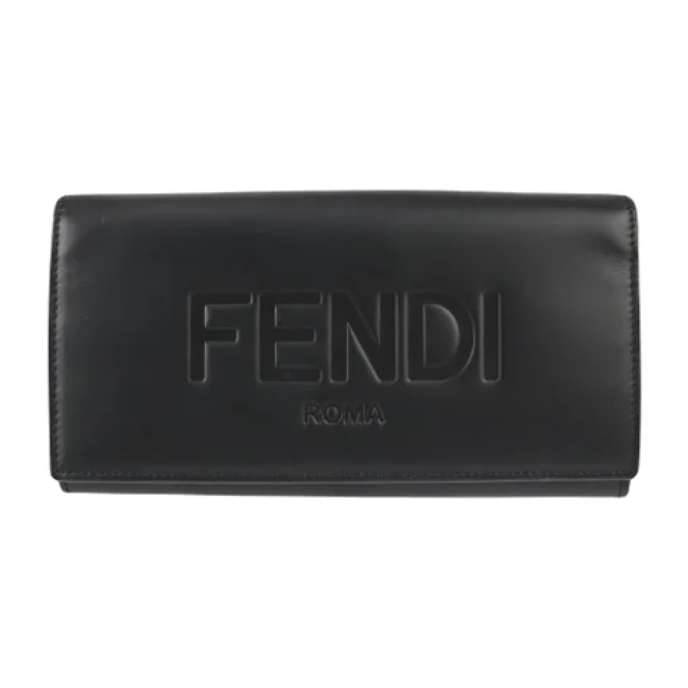 Fendi Vintage Pre-owned Leather wallets Black Dames