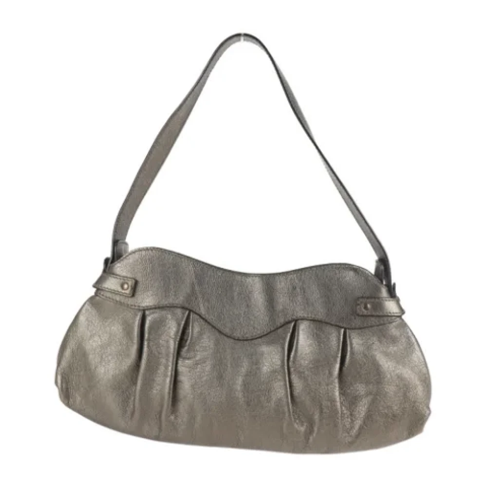 Salvatore Ferragamo Pre-owned Fabric shoulder-bags Gray Dames