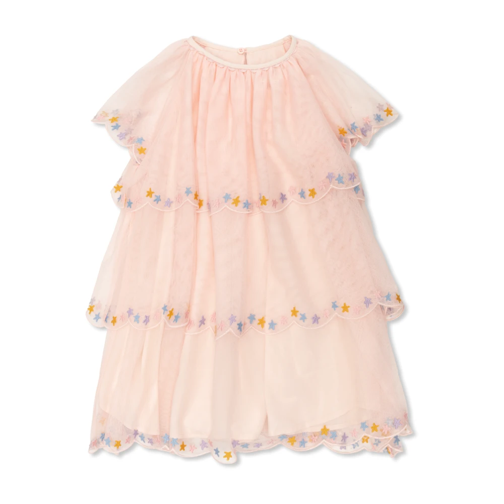 Stella Mccartney Unisex Kids Pink Dress With Ruffles