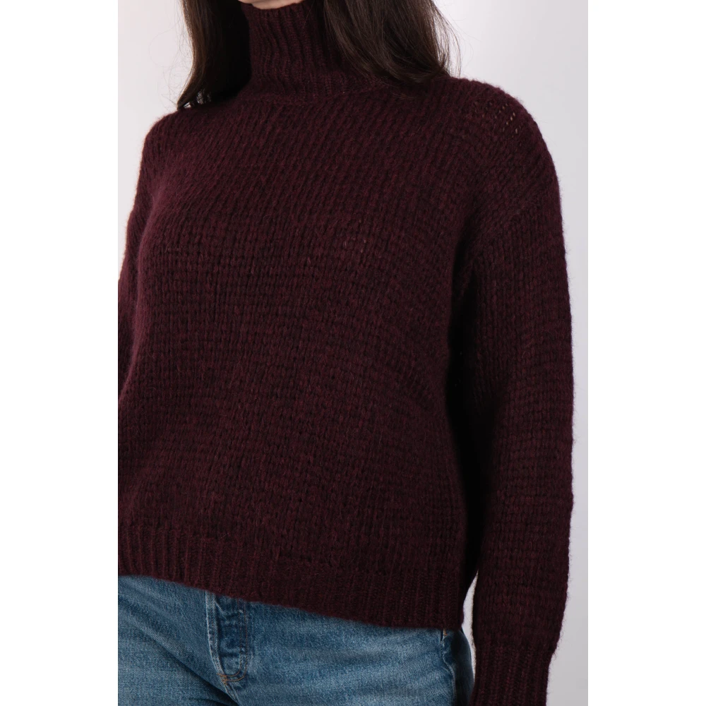 Roberto Collina Bordeaux Coltrui Trui Red Dames