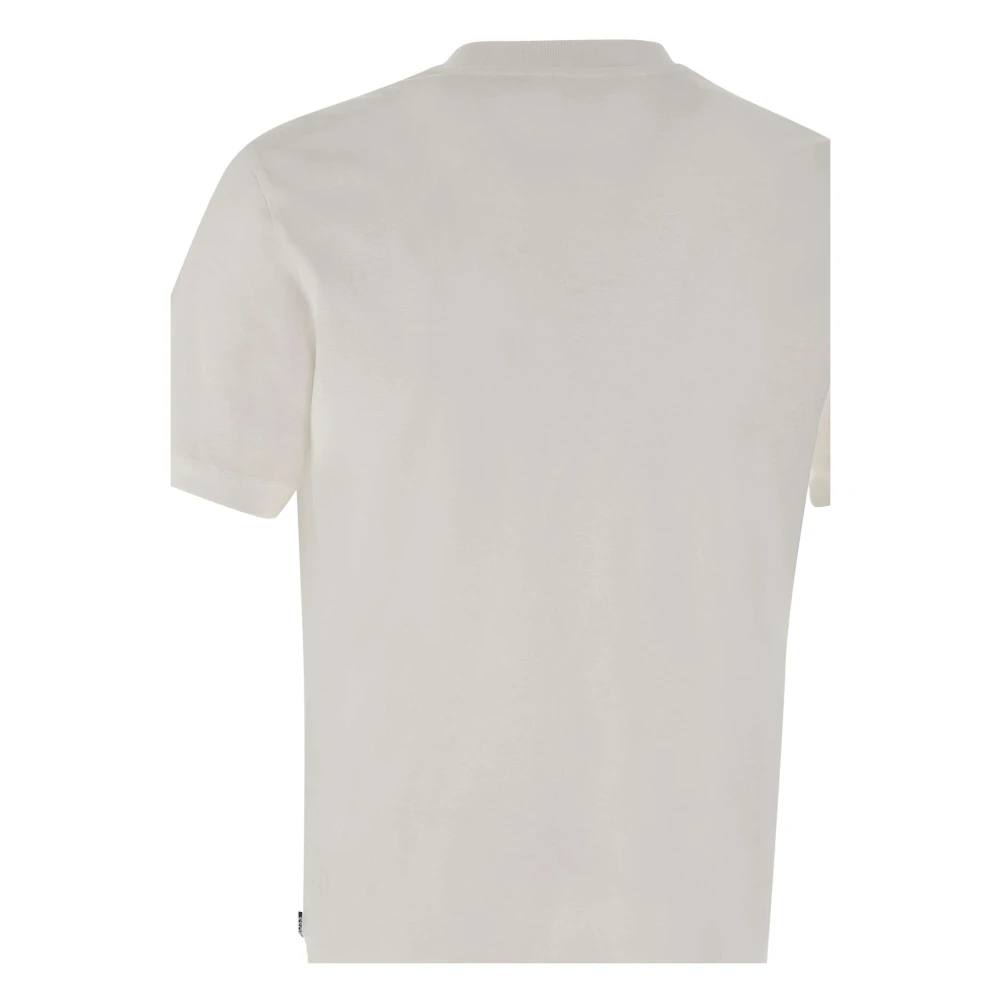 Hugo Boss Wit Gekamd Katoen T-shirt Ronde Hals White Heren