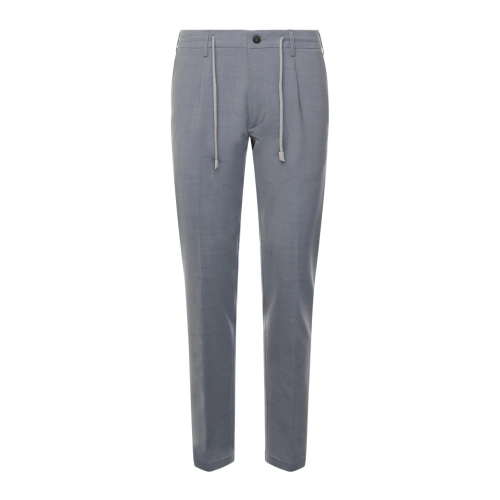 Eleventy Mannelijk Blauw Denim Elastische Taille Broek