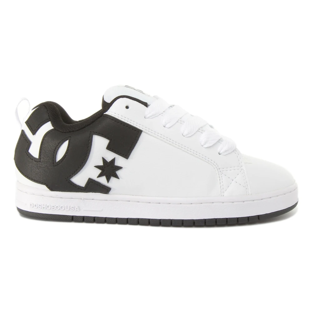 Dc Shoes White Skate Inspired Trainers In Black - Male - Sneakers - 8 Uk - Shoes