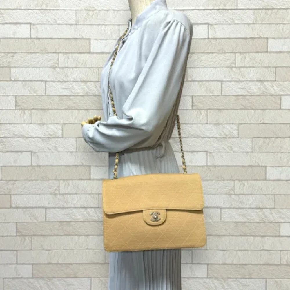 Chanel Vintage Pre-owned Cotton chanel-bags Beige Dames