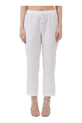 white-linen-high-waist-drawstring-pants