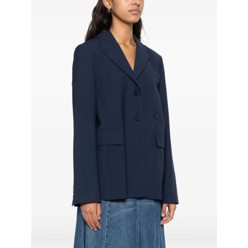 Semicouture Blauwe jas Dames Buitenkleding Blue Dames