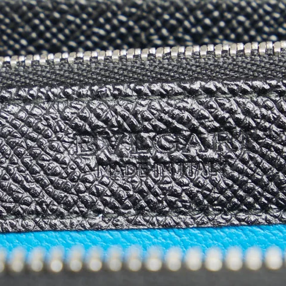 Bvlgari Vintage Pre-owned Leather wallets Black Dames