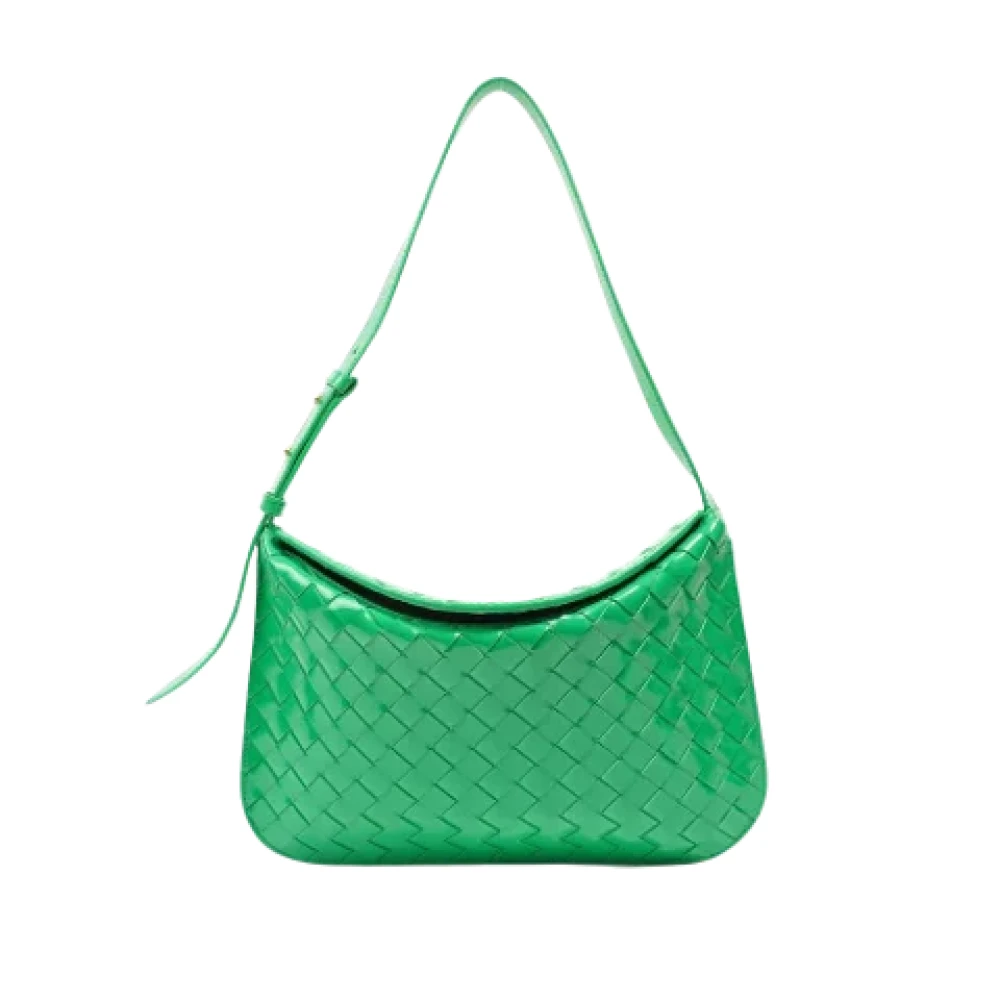 Bottega Veneta Vintage Pre-owned Canvas shoulder-bags Green Dames