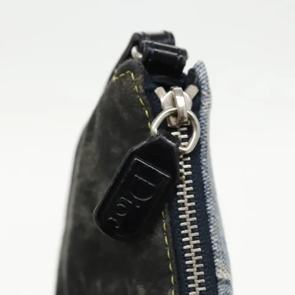 Dior Vintage Pre-owned Canvas clutches Blue Dames