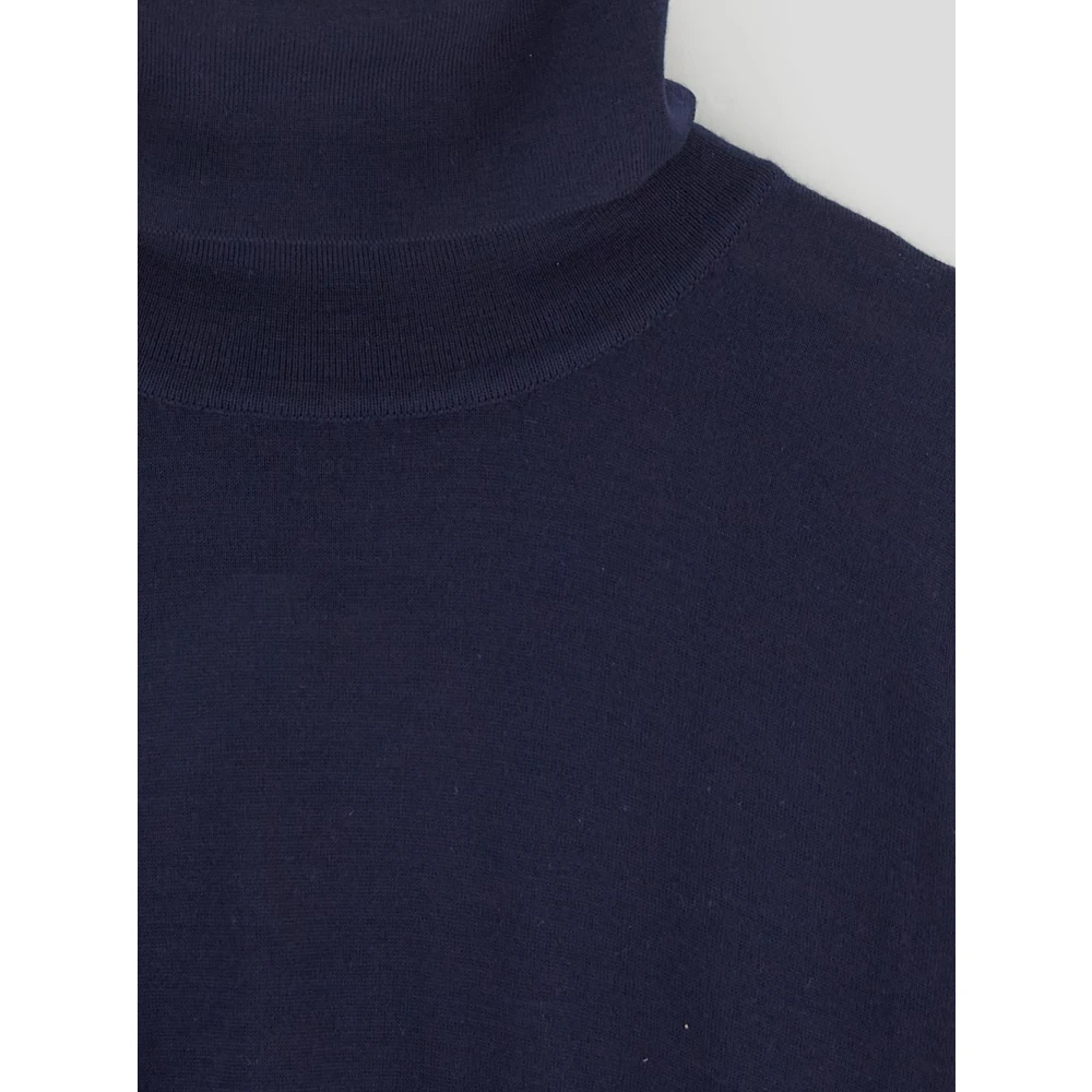 TOD'S Wollen Turtleneck Gebreid Blue Heren
