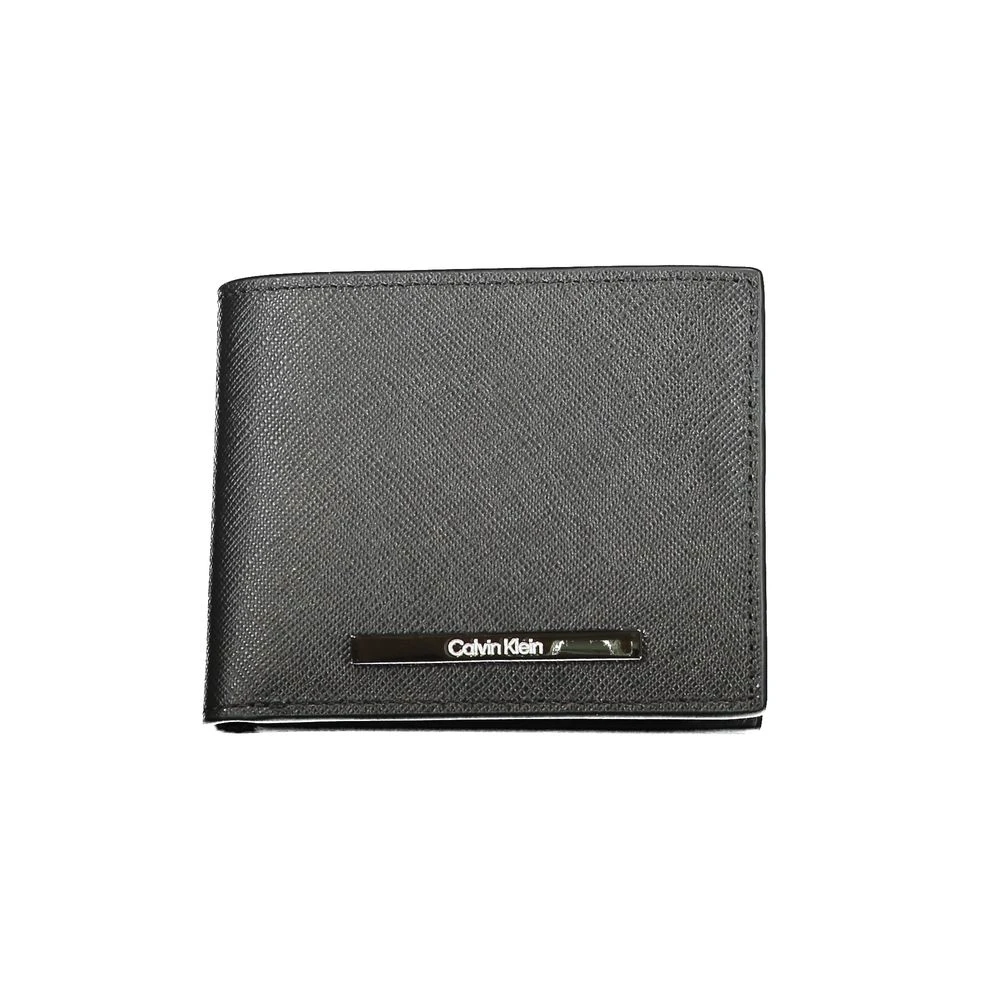 Calvin Klein Men's Black Leather Wallet With Rfid Blocking