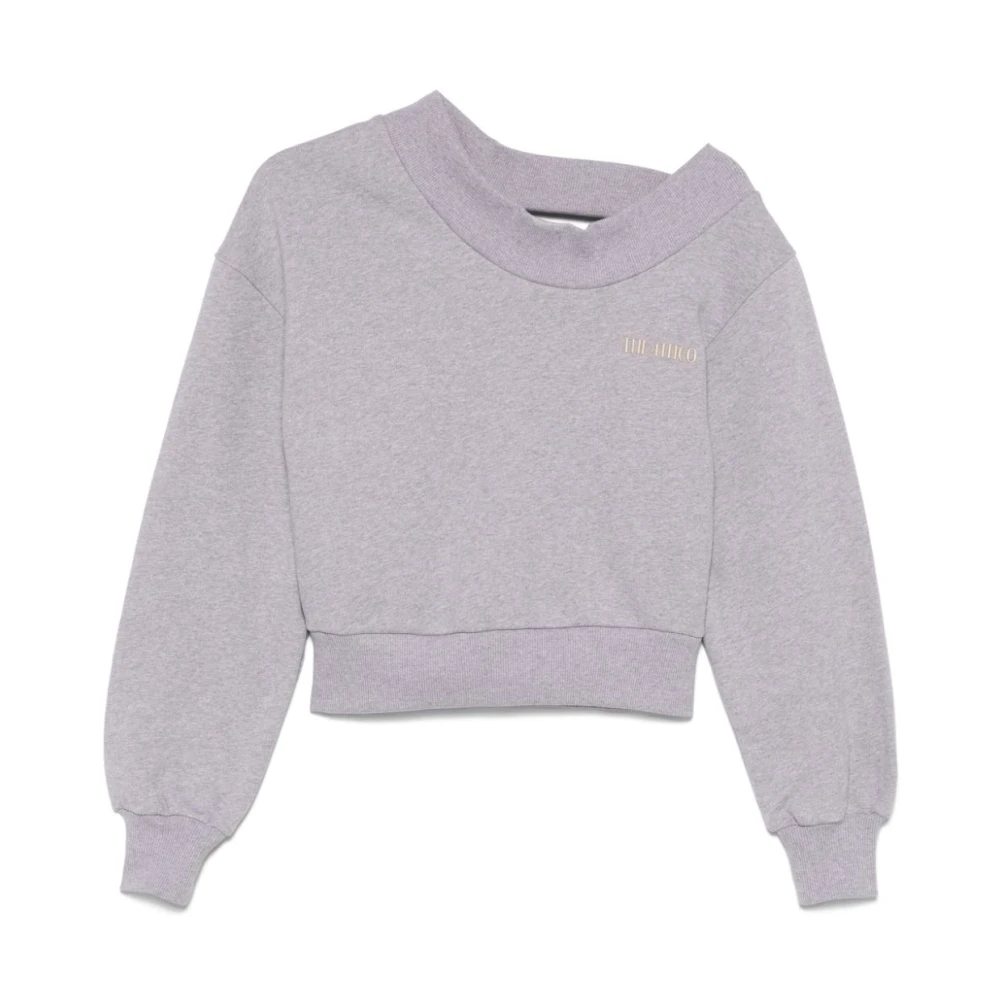 The Attico Grijze Crew Neck Sweater Gray Dames