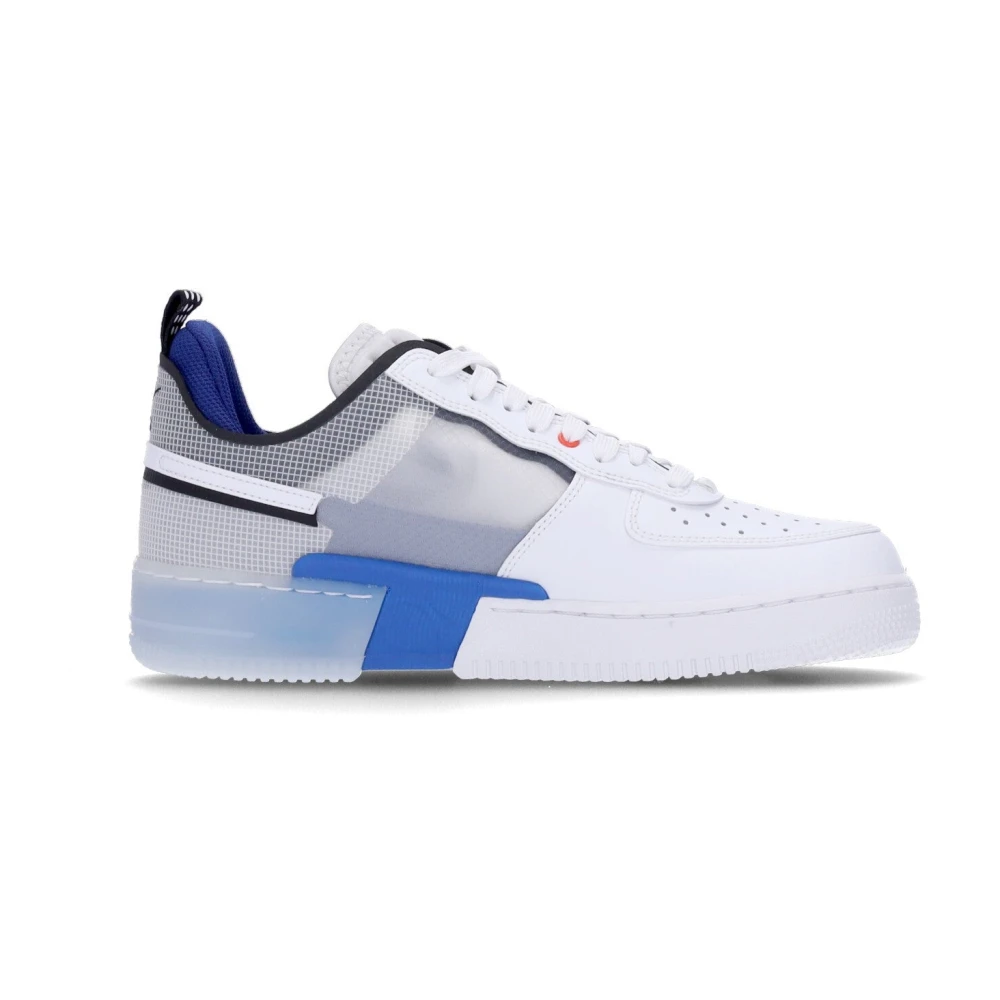 Nike Men's White Sneakers,, React Low Sneaker /Blue Shoe Size 2