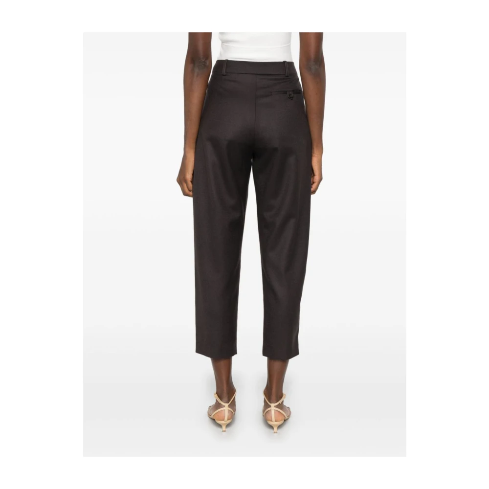 Stella Mccartney Iconische cropbroek van biologische wol Brown Dames